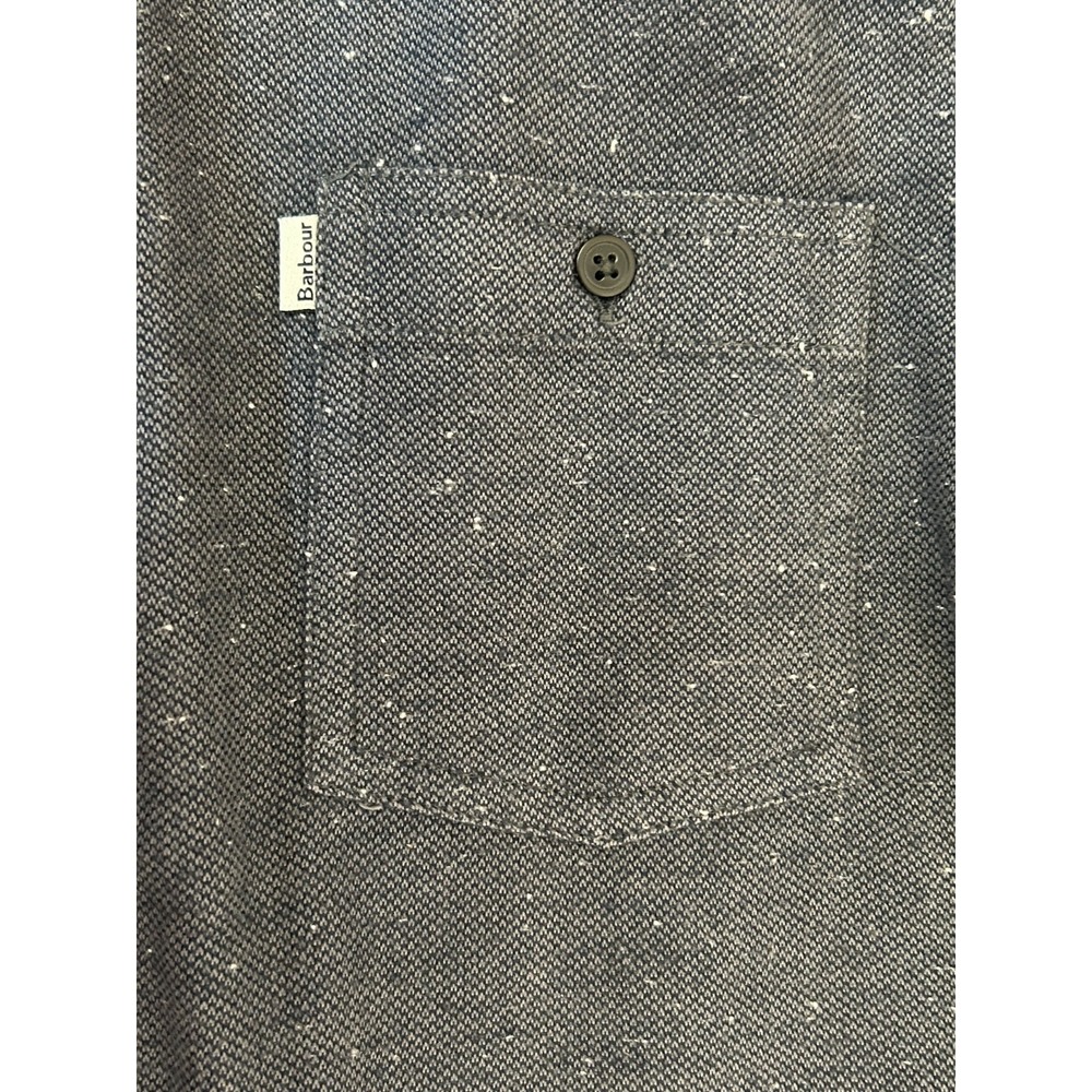 Barbour Blue Tailored Fit Hidden Button Down 2 Pocket Cotton Shirt Size M - Picture 12 of 14